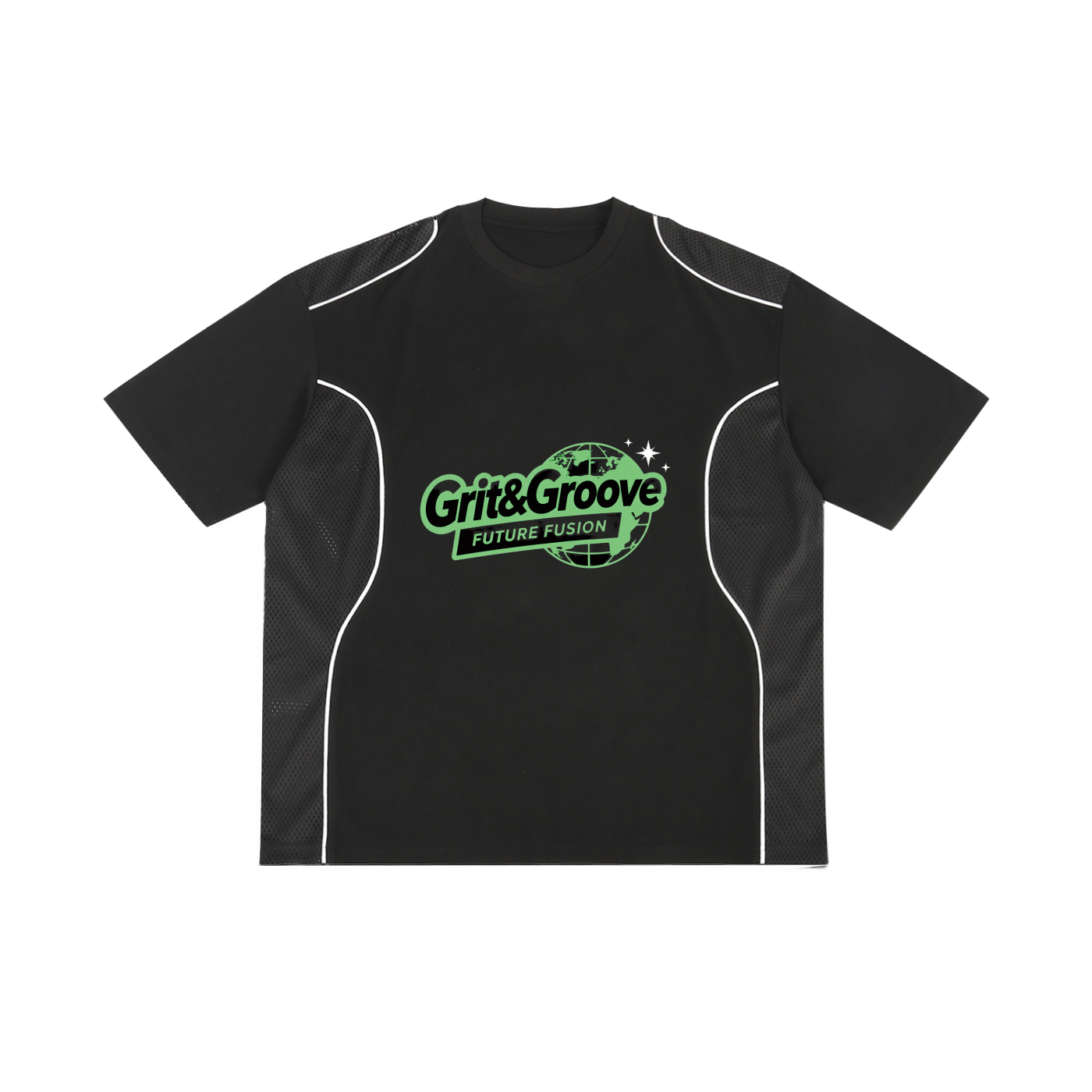 Contrast Piped Panel T-Shirt