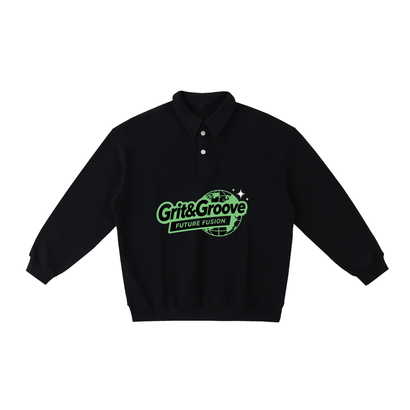 Heavyweight Polo-Collar Sweatshirt