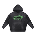Vintage Washed Frayed Fleece Hoodie