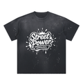Hand-Frayed Sunfade Paint Splatter T-Shirt