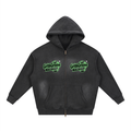 Sunfade Two-way Zipper Boxy Fleece Hoodie