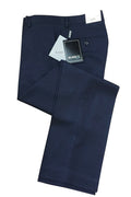 Inkframe Bradley midnight navy luxury wool-blend suit pants, unhemmed, modern men's trousers with tailored fit and sleek design.
