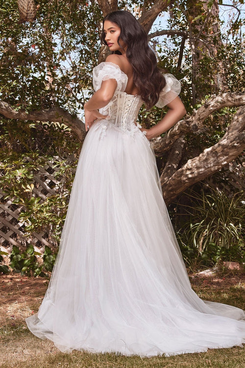 Strapless Floral Ball Gown Bridal - DmasStrapless Floral Ball Gown Bridali
