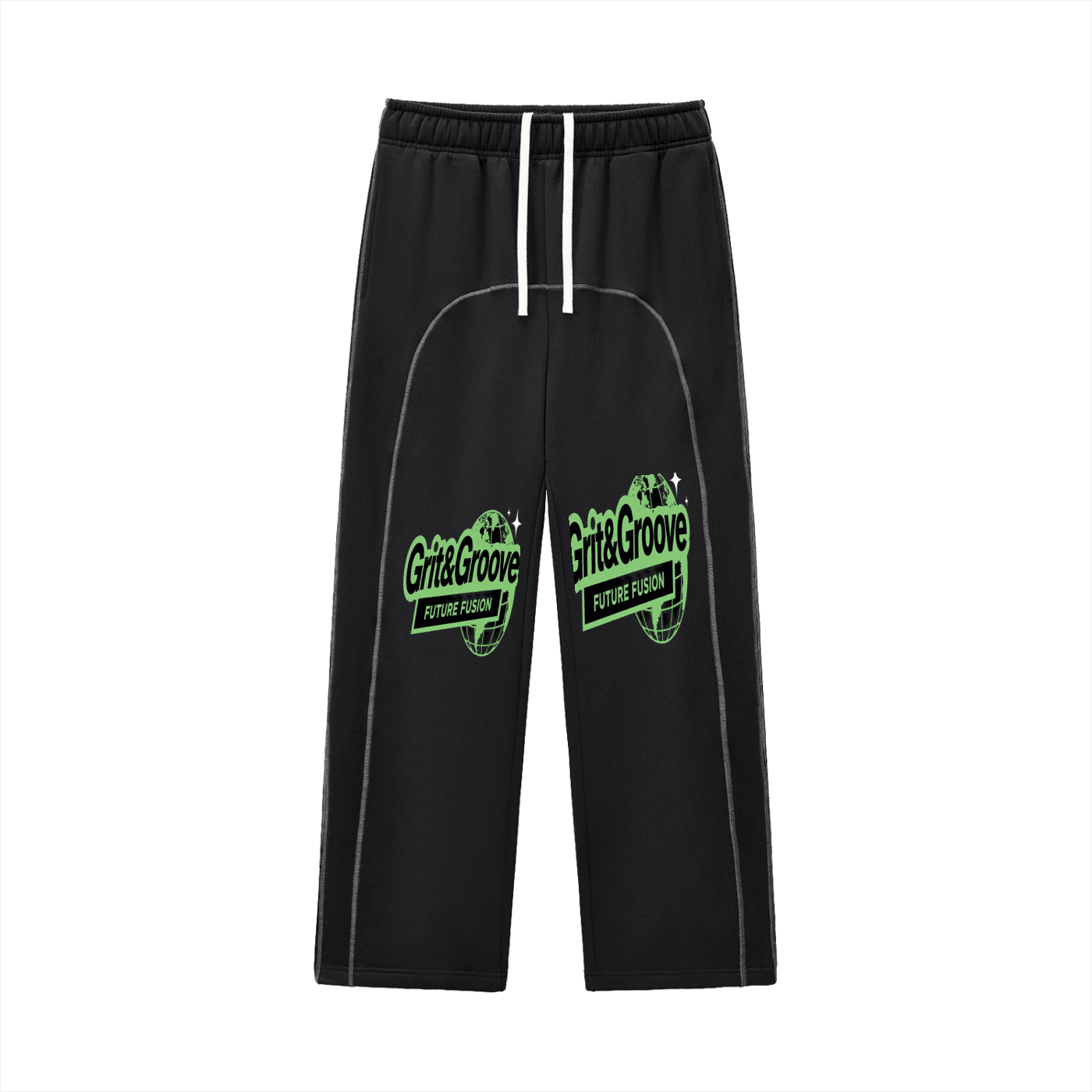 Contrast-Stitched Fleece Sweatpants - InkframeContrast-Stitched Fleece Sweatpantsi